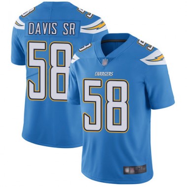 Los Angeles Chargers NFL Football Thomas Davis Sr Electric Blue Jersey Men Limited 58 Alternate Vapor Untouchable